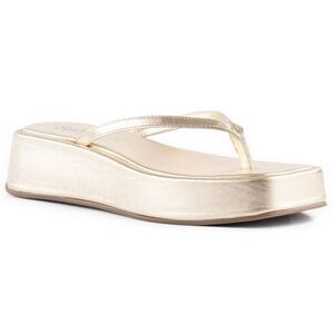 Seychelles Gold Platform Sandals